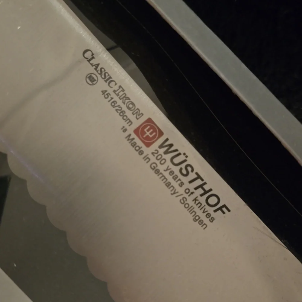 ❤️BUY 2 GET 1 FREE  Wusthof Classic IKON Super Slicer - Black Handle,4516/26cm